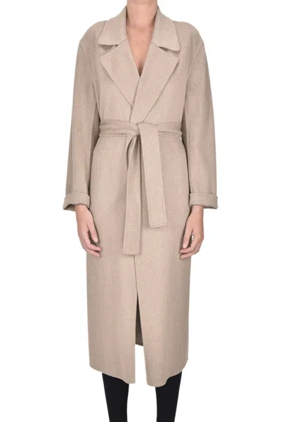 Fabiana Filippi Cashmere Robe Coat In Gray