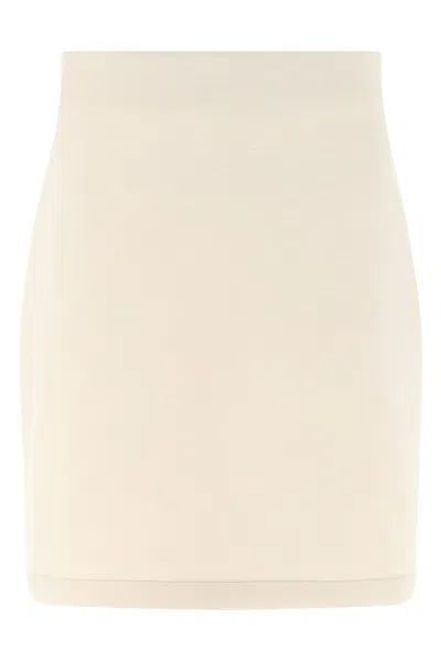 Fabiana Filippi High Waist Cashmere Scuba Midi Skirt In Neutral