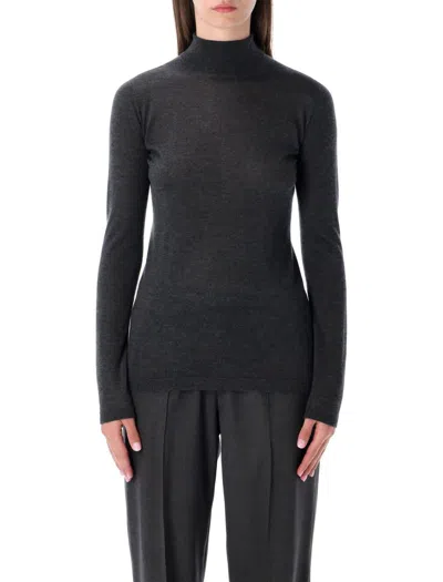 Fabiana Filippi Cashmere Silk Long Sleeve Turtleneck In Black