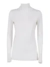 Fabiana Filippi Refined Turtleneck Sweater In Cashmere-silk Blend In White