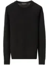 Fabiana Filippi Cashmere Gauzed Crewneck Sweater In Black