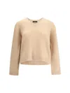 Fabiana Filippi Long Sleeve Sweater In Neutral