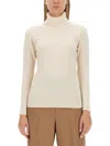Fabiana Filippi Wool And Silk Blend Turtleneck Sweater In Neutral