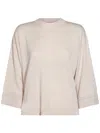 Fabiana Filippi Beige Wool Knitwear In Neutrals