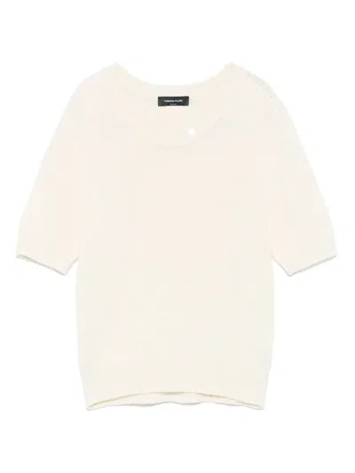 Fabiana Filippi Cashmere T-shirt In Neutrals