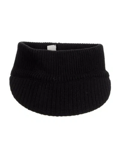 Pre-owned Fabiana Filippi Cashmere Visor Hat W/tags In Black