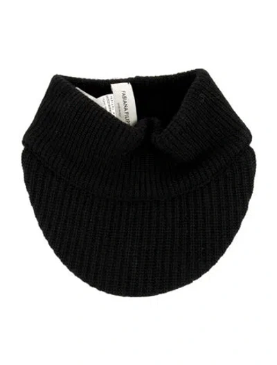 Pre-owned Fabiana Filippi Cashmere Visor W/tags In Black