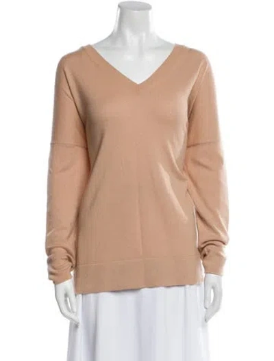 Pre-owned Fabiana Filippi Cashmere V-neck Sweater In Neutral
