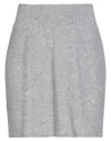 Fabiana Filippi Cashmere Woman Mini Skirt Grey Size 8 Virgin Wool, Silk, Cashmere, Alpaca Wool, Poly In Multi