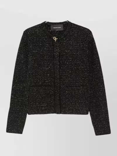 Fabiana Filippi Cashmere Wool Cardigan In Black