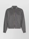 Fabiana Filippi Casual Jacket With Elastic Hem And Side Pockets In Gray