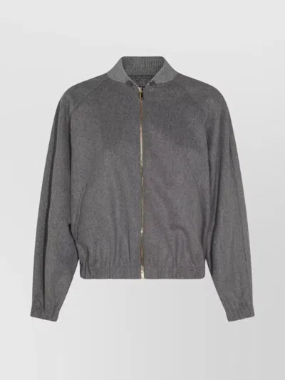 FABIANA FILIPPI CASUAL JACKET WITH ELASTIC HEM AND SIDE POCKETS