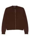 Fabiana Filippi Chain-embellished Cardigan In Brown