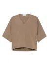 Fabiana Filippi Short Sleeve Tunic In Brown
