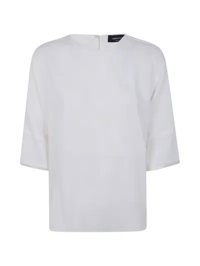 Fabiana Filippi Chain-trim Three-quarter Sleeve Blouse In White