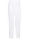 Fabiana Filippi Chambray Pipe-trim Tapered Trousers In White