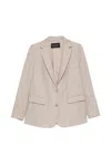 Fabiana Filippi Checked-pattern Single-breasted Blazer In Neutral