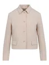 Fabiana Filippi Elegant Virgin Wool Jacket For Women In Neutral