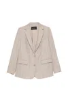 Fabiana Filippi Checked-pattern Single-breasted Blazer In Neutral