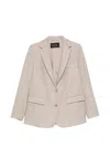Fabiana Filippi Checked-pattern Single-breasted Blazer In Neutrals