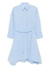 Fabiana Filippi Chain-link Detail Midi Dress In Light Blue
