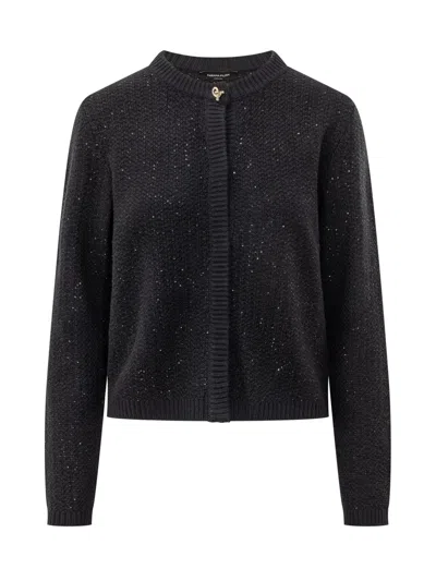 Fabiana Filippi Chic Cardigan For Fall/winter 2026 In Blu Notte