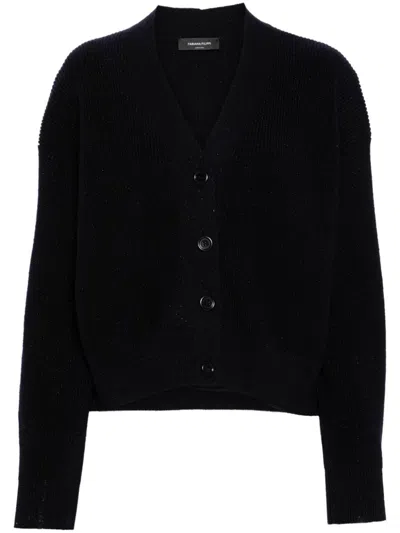 Fabiana Filippi Chunky-knit With Lurex Detail Cardigan In Black