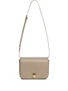 Fabiana Filippi Circular-fastening Leather Shoulder Bag In Gray