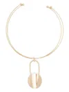 Fabiana Filippi Circular-pendant Open-back Necklace In Gold