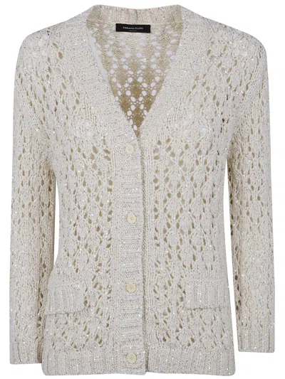 Fabiana Filippi Classic Cardigan In White