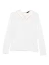 Fabiana Filippi Classic-collar Sweater In White