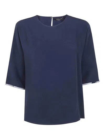 Fabiana Filippi Classic Wide Blouse In Blue