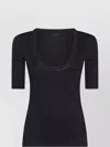Fabiana Filippi Close-fitting Cotton T-shirt Scoop Neck