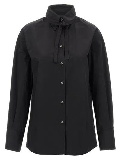 Fabiana Filippi Poplin Boyfriend Shirt In Black