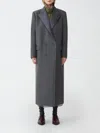 Fabiana Filippi Wool Silk Double Tuxedo Topcoat In Graphit