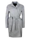 Fabiana Filippi Wool Cashmere Basic Top Coat In Grey