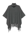 Fabiana Filippi Platinum Lucky Poncho In Piombo