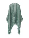 Fabiana Filippi Green Viscose Shawl In Green