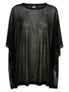 Fabiana Filippi Black Viscose Blend Cape In Black