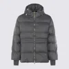 Fabiana Filippi Hooded Quilted Down Jacket Drawstring Detail In Gray