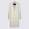 Fabiana Filippi Wool Coat Back Vent In White