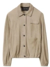Fabiana Filippi Micro Faille Shirt Jacket In Brown