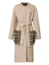 Fabiana Filippi Double-faced Wool And Cashmere Coat In Brown
