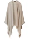 Fabiana Filippi Jacquard Viscose Cape In Multicolor