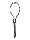 Fabiana Filippi Metallic Necklace With Knot Detail In Fabric And Brass Woman In Metallic