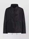 Fabiana Filippi Collared Drawstring Hem Long Sleeves Jacket In Black