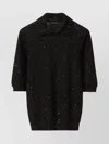 Fabiana Filippi Collared Sequin Polo Top