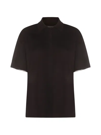 Fabiana Filippi Collared Short-sleeve Shirt In Brown