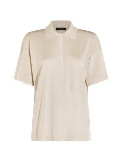 Fabiana Filippi Collared Short-sleeves Shirt In Neutral