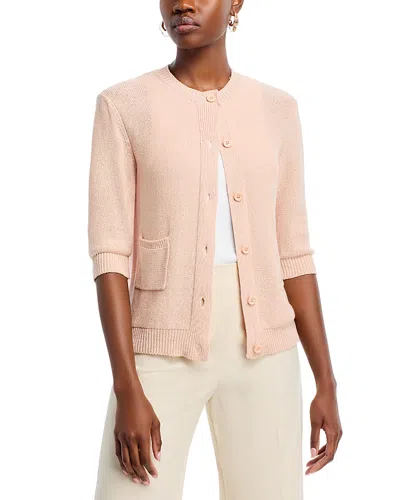 Fabiana Filippi Collo Corea Slim Cardigan In Light/pastel